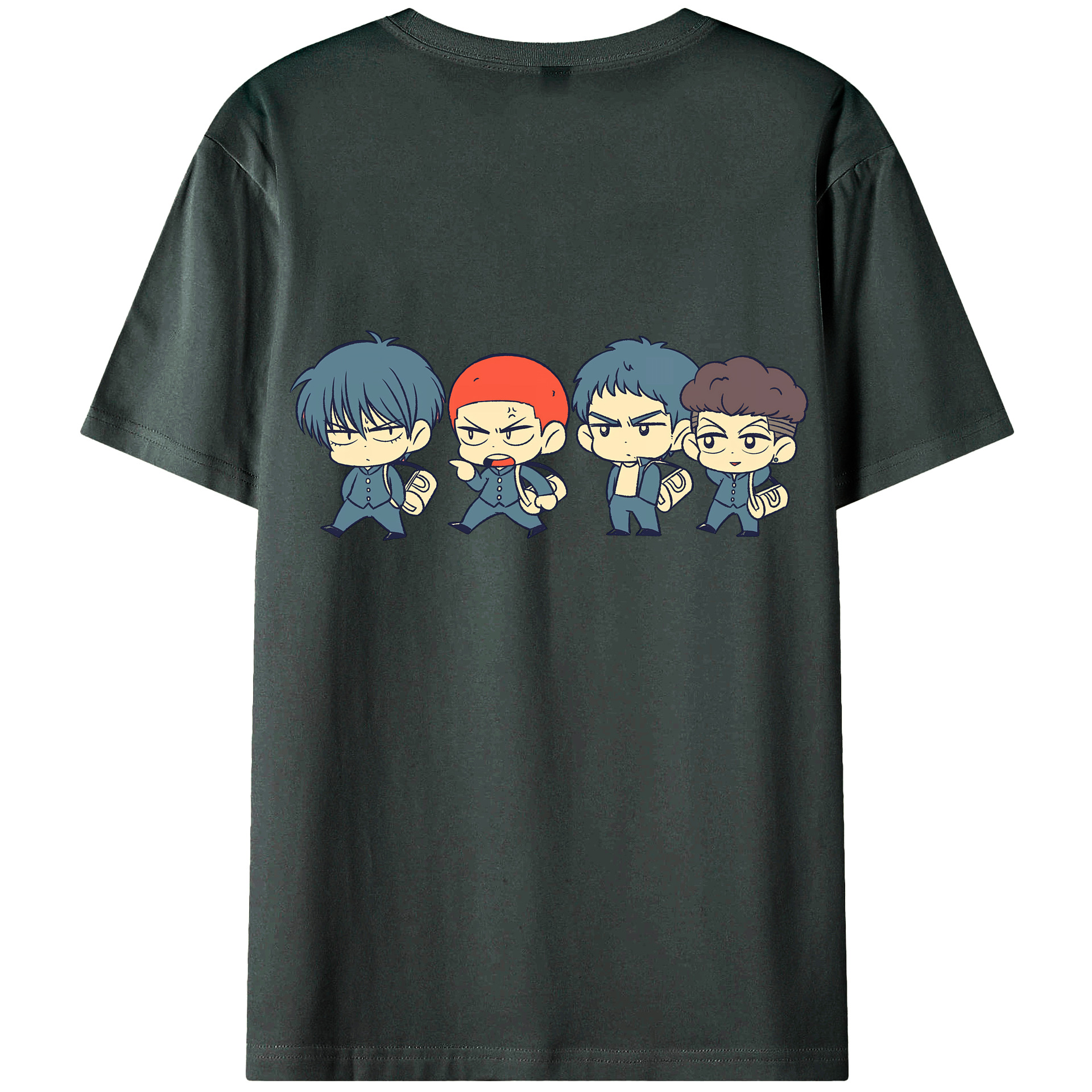 （画像用） SLAM DUNK／スラムダンク 綿100％ メンズ半袖Tシャツ（バックプリント） 通気性